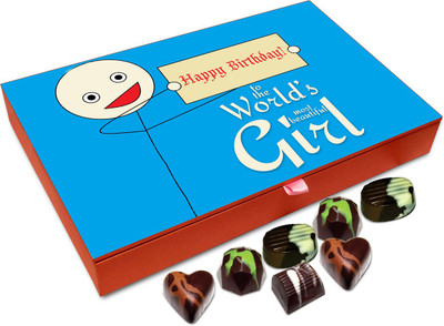 Chocholik Gift Box - Happy Birthday To The Most Beautiful Girl Chocolate Box - 12pc Truffles(144 g)