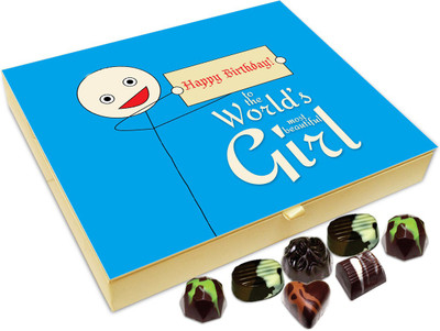 

Chocholik Gift Box - Happy Birthday To The Most Beautiful Girl Chocolate Box - 20pc Truffles(240 g)