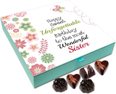 Chocholik Gift Box - Happy Sweet Unforgettable Birthday Chocolate Box - 9pc Truffles(108 g)