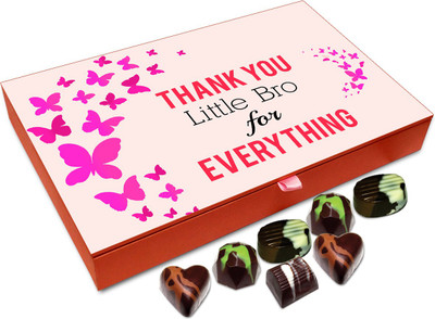 

Chocholik Gift Box - Thank You Little Bro For Everything Chocolate Box - 12pc Truffles(144 g)