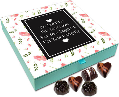

Chocholik Gift Box - I Am Grateful For Your Love Chocolate Box - 9pc Truffles(108 g)