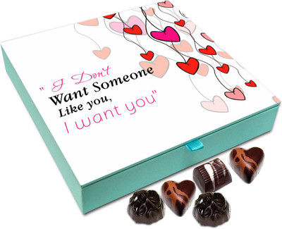 

Chocholik Gift Box - I Don't Want Someone Like You I want You Chocolate Box - 9pc Truffles(108 g)