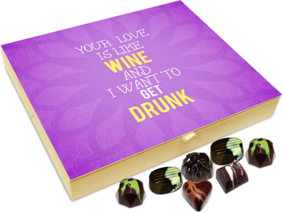 

Chocholik Gift Box - Your Love Is Wine And I Want To Get Drunk Chocolate Box - 20pc Truffles(240 g)