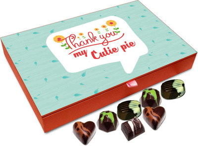 

Chocholik Gift Box - Thank You My Cutie Pie Chocolate Box - 12pc Truffles(144 g)
