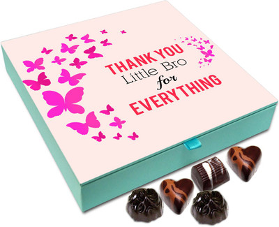 

Chocholik Gift Box - Thank You Little Bro For Everything Chocolate Box - 9pc Truffles(108 g)