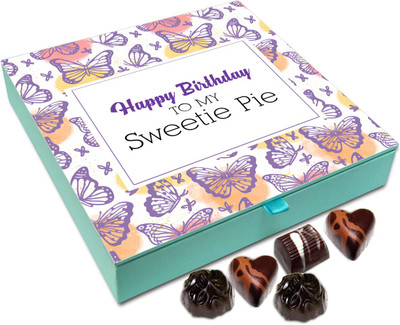 

Chocholik Gift Box - Happy Birthday To My Sweetie Pie Chocolate Box - 9pc Truffles(108 g)