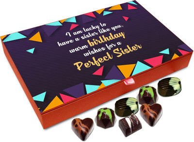 

Chocholik Gift Box - Happy Birthday To My Great Sister Chocolate Box - 12pc Truffles(144 g)
