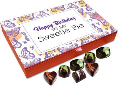 

Chocholik Gift Box - Happy Birthday To My Sweetie Pie Chocolate Box - 12pc Truffles(144 g)