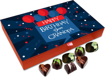 

Chocholik Gift Box - Happy Birthday Dear Grandpa Chocolate Box - 12pc Truffles(144 g)