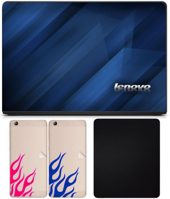 

FineArts 4in1 Premium Quality, HD, UV Printed, Laminated, Protected, Bubble Free, Scratchproof, Washable, Easy to Install Laptop Skin/Sticker/Vinyl/Cover for 13.1, 13.3, 14.1, 14.4, 15.1, 15.6 inches on 3M Vinyl with Mouse Pad and Two Piece Fire Decal for