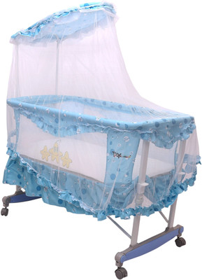 

Toy House Baby Cradle with Swing Function(Blue)