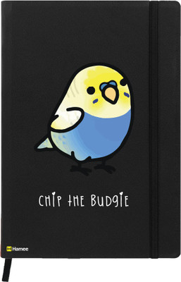 

Hamee A5 Notebook(Birds Theme Designer Printed Black Leather A5 Notebook - 200 pages, A5 size Chip The Sparrow, Black)