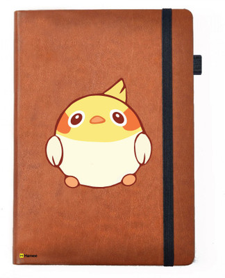 

Hamee A5 Notebook(Birds Theme Designer Printed Tan Brown Leather A5 Notebook - 200 pages, A5 size Buffed Bird, Brown)