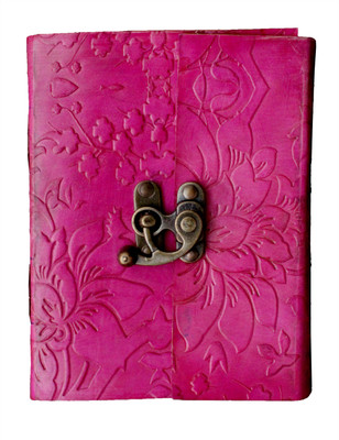 

Crafts A5 Diary(Embossed handmade leather diary, Pink)
