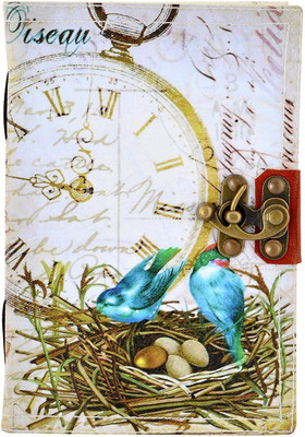 

Hare Krishna Handicrafts Regular Diary(Antiqu watch and bird Print Canvas Print Journal Note book diary, Multicolor)