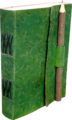 

Crafts A5 Diary(Embossed pencil leather diary, Green)