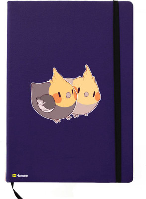 

Hamee A5 Notebook(Birds Theme Designer Printed Blue Leather A5 Notebook - 200 pages, A5 size Bird Pair, Blue)