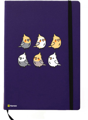 

Hamee A5 Notebook(Birds Theme Designer Printed Blue Leather A5 Notebook - 200 pages, A5 size Whistle Bird, Blue)
