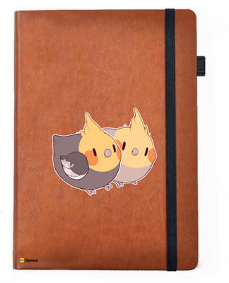 

Hamee A5 Notebook(Birds Theme Designer Printed Tan Brown Leather A5 Notebook - 200 pages, A5 size Bird Pair, Brown)