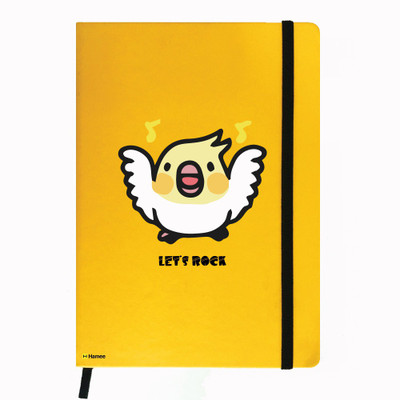 

Hamee A5 Notebook(Birds Theme Designer Printed Yellow Leather A5 Notebook - 200 pages, A5 size Rocking Bird, Yellow)