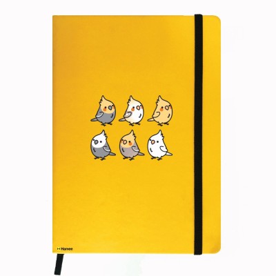 

Hamee A5 Notebook(Birds Theme Designer Printed Yellow Leather A5 Notebook - 200 pages, A5 size Whistle Bird, Yellow)