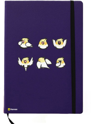 

Hamee A5 Notebook(Birds Theme Designer Printed Blue Leather A5 Notebook - 200 pages, A5 size Smart Bird, Blue)