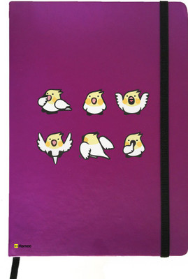 

Hamee A5 Notebook(Birds Theme Designer Printed Purple Leather A5 Notebook - 200 pages, A5 size Smart Bird, Purple)