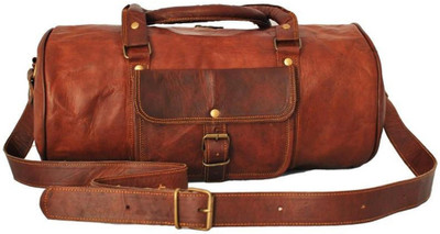 

CraftShades (Expandable) leather duffel bags Travel Duffel Bag(Brown)