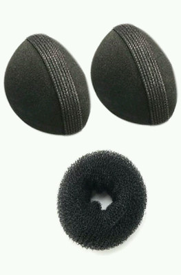 D-DIVINE Hair Puff and Donut Bun Set Bun(Black)