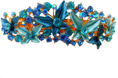 

Yi Li Er Jewelry Enamel & Stone Hair Clip, Back Pin(Blue)