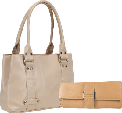 

Lady bar Shoulder Bag(Tan, Beige), Beige;tan