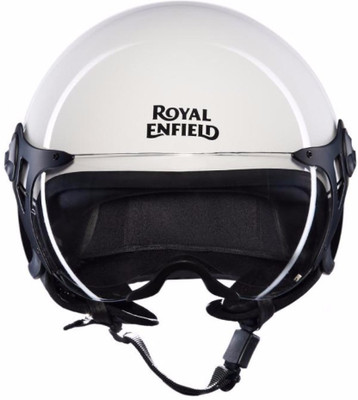 

Royal Enfield Zero - Blk Stripe Motorbike Helmet(White