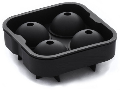 

VibeX ® EXIUMold Flexible Round SpheresTray Black Silicone Ice Ball Maker(Pack of 1)