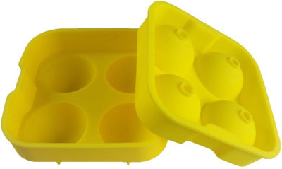 

VibeX ® Large Premium Round Cocktail Molds - Multi Purpose Yellow Silicone Ice Ball Maker(Pack of 1)