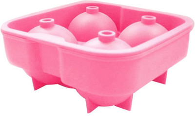 

VibeX ™ FDA Approved Sphere Mold Tray Jumbo 2.5" Pink Silicone Ice Ball Maker(Pack of 1)