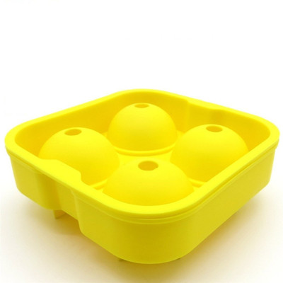 

VibeX ® Food Grade Round Spheres Covered Mold for Large Chills Yellow Silicone Ice Ball Maker(Pack of 1)