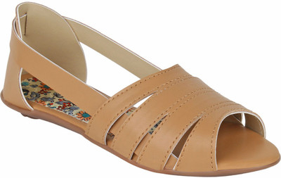 

Glitzy Galz Girls Sling Back Flats(Cream, Beige