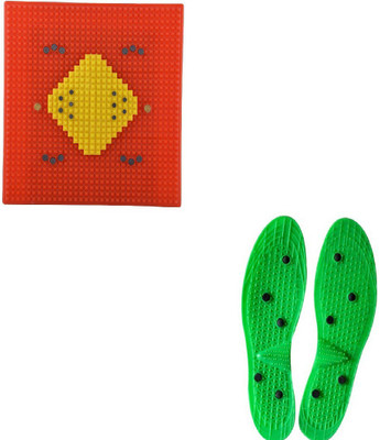 

NP NAVEEN PLASTIC Acupressure New Mat With Magnets And Copper With Yoko Height Increasing Device Gym & Fitness Kit