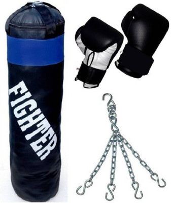 

Fighter blackkit gloves with chain Boxing Kit