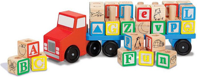 

Montez ABC Learning Wooden Alphabetical Square Blocks With Wooden Truck Play Set Educational toy For Kids(Multicolor)