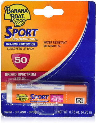 Banana Boat Sport Performance Sunscreen Lip Balm SPF 50 Natural(Pack of: 1, 4.25 g)
