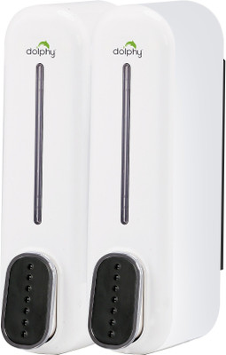 

Dolphy Set of 2-New ABS Liquid 300 ml Soap, Shampoo Dispenser(White)