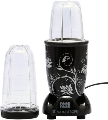 

Wonderchef nutri blend 400 W Juicer Mixer Grinder(White, Black, 3 Jars), Black;white