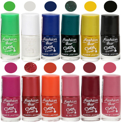 

Fashion Bar Exclusive Color Range Nail Polish Set of 12 Yellow(Pack of 12)