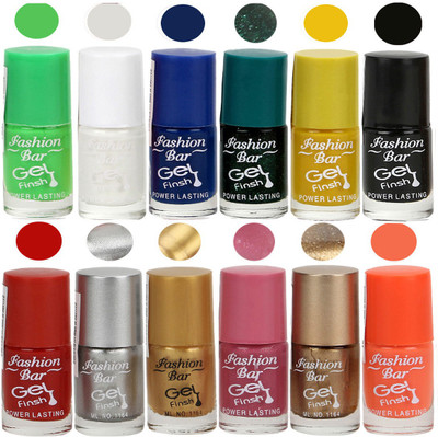 

Fashion Bar Exclusive Color Range Nail Polish Set of 12 Green(Pack of 12)