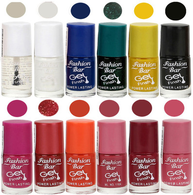 

Fashion Bar Exclusive Color Range Nail Polish Set of 12 Clear(Pack of 12)