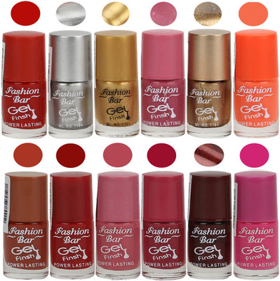 

Fashion Bar Exclusive Color Range Nail Polish Set of 12 Gold(Pack of 12)