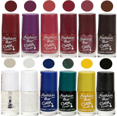 

Fashion Bar Exclusive Color Range Nail Polish Set of 12 Purple(Pack of 12)