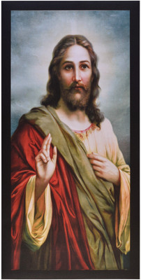 

Jesus With Black Border Unframed Sparkle Wall Sticker Poster (20 X 40 Inches) Fine Art Print(40 inch X 20 inch, Rolled)