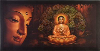 

Sparkle Print Buddha With Black Border Unframed Wall Sticker Poster (20 X 40 Inches) Fine Art Print(20 inch X 40 inch, Rolled)